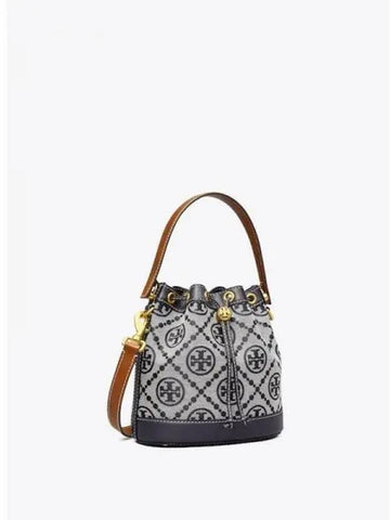 Monogram Bucket Bag Tote Navy Domestic Product GM0024020561339 - TORY BURCH - BALAAN 1