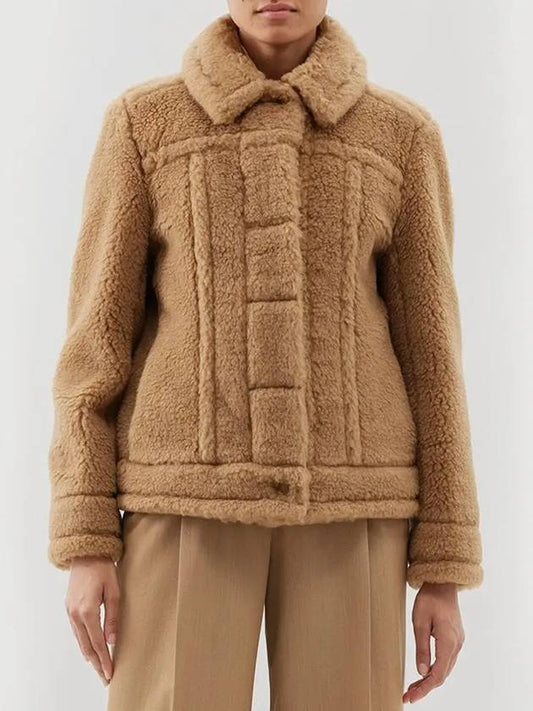 Women's Teddy Bear Jacket Camel - MAX MARA - BALAAN 2