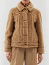 Women's Teddy Bear Fur Jacket Camel - MAX MARA - BALAAN 3