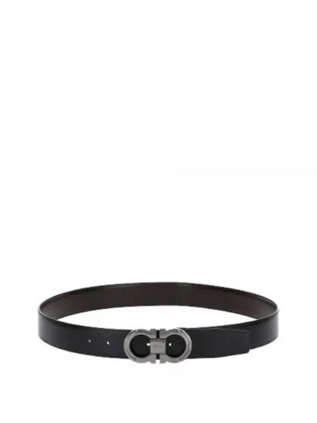 Free Cutting Reversible Belt Black - SALVATORE FERRAGAMO - BALAAN.