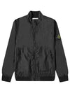 Garment Dyed Crinkle Reps Nylon Zip-up Jacket Black - STONE ISLAND - BALAAN 2