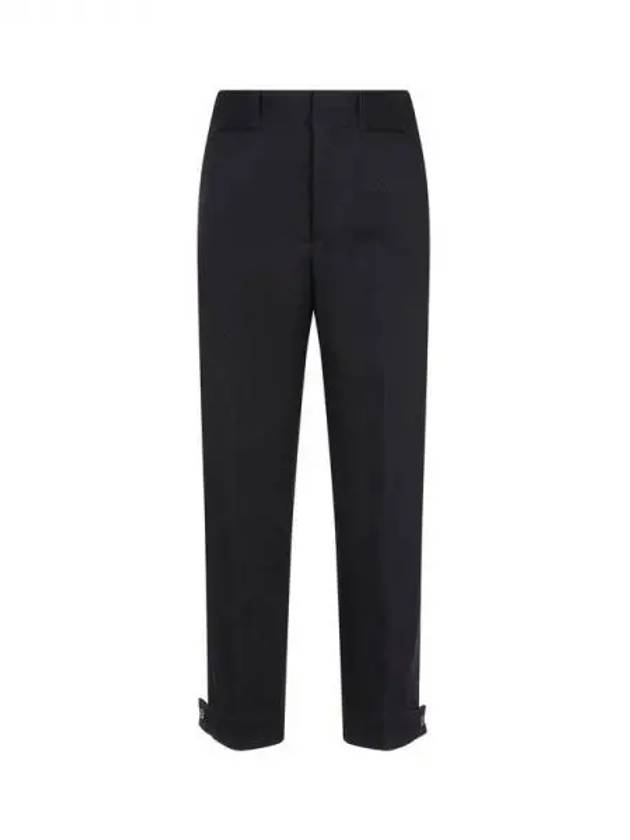 Men s ribbed wool wide pants black 271017 - EMPORIO ARMANI - BALAAN 1