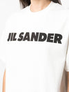 Logo Round Short Sleeve T-Shirt Natural - JIL SANDER - BALAAN 4