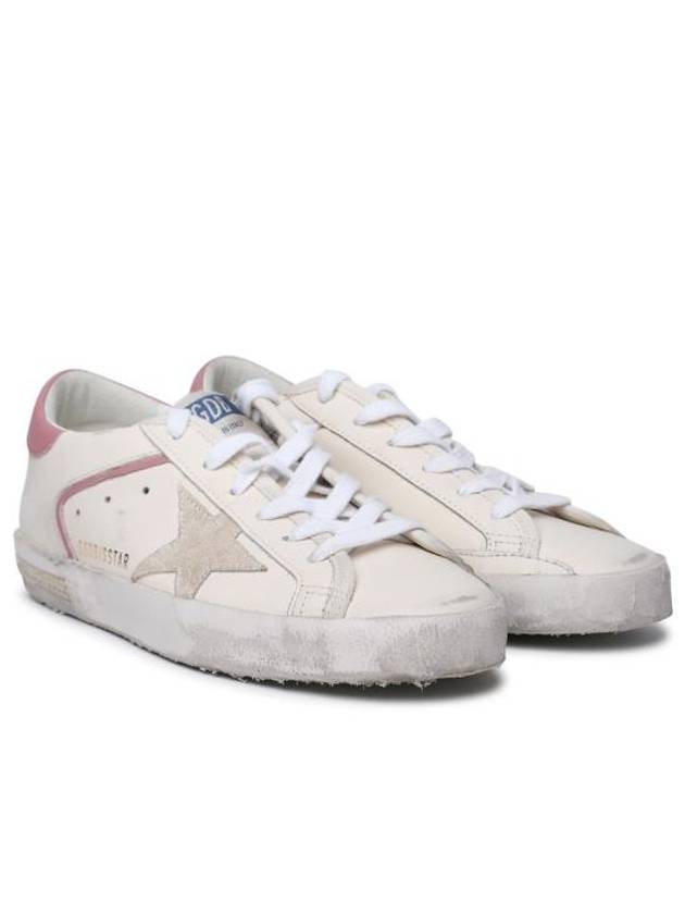 Superstar Pink Tab Low Top Sneakers Cream - GOLDEN GOOSE - BALAAN 4