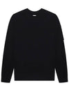 Lens Wappen Crew Neck Knit Top Black - CP COMPANY - BALAAN 1