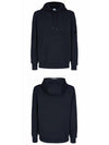 Men's Lens Wappen Fleece Hoodie Navy - CP COMPANY - BALAAN 5