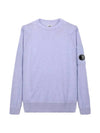 Men's Lens Wappen Crew Neck Knit Top Light Purple - CP COMPANY - BALAAN 1