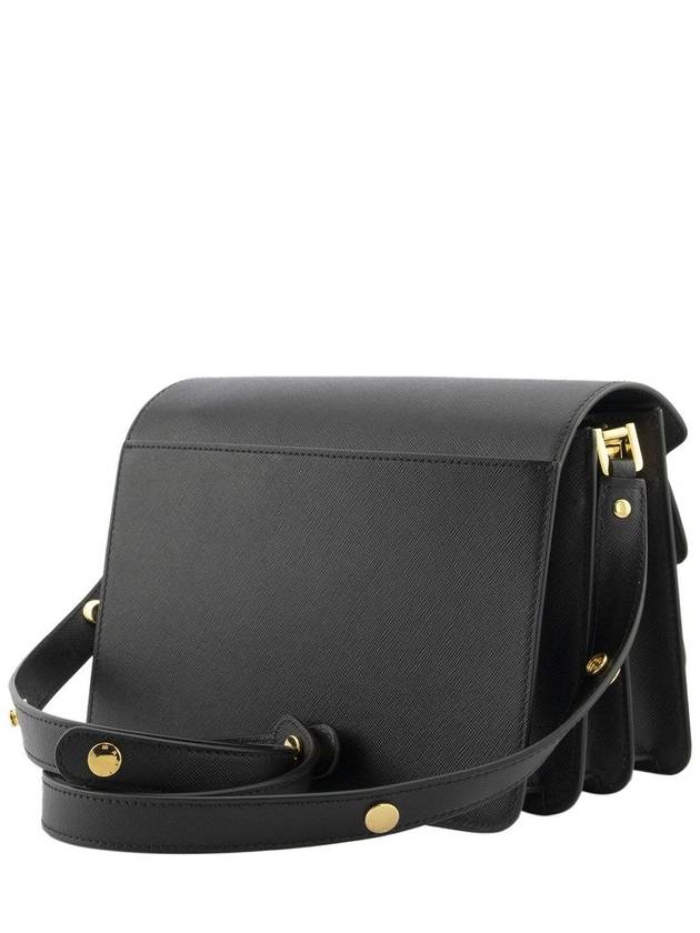 Saffiano Trunk Medium Shoulder Bag Black - MARNI - BALAAN 6