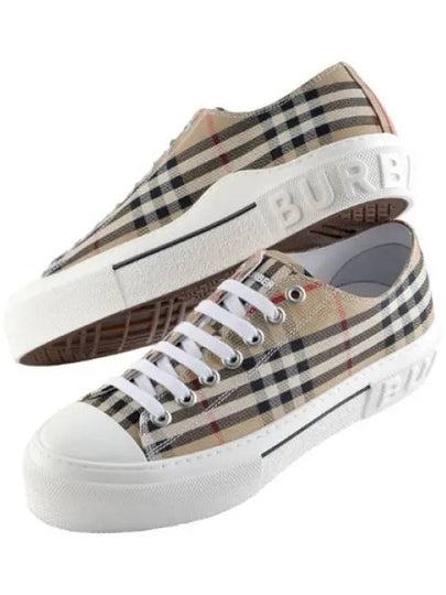 Vintage Check Cotton Sneakers Archive Beige - BURBERRY - BALAAN 2