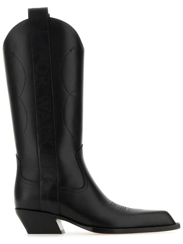 23 fw Black Leather For WALKING Texan Boots OWIE041F23LEA0011010 B0480784696 - OFF WHITE - BALAAN 2