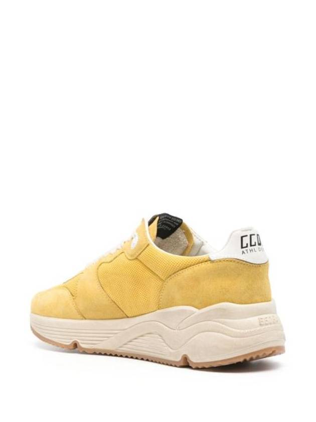 Running Sole White Leather Star Low Top Sneakers Yellow - GOLDEN GOOSE - BALAAN 4