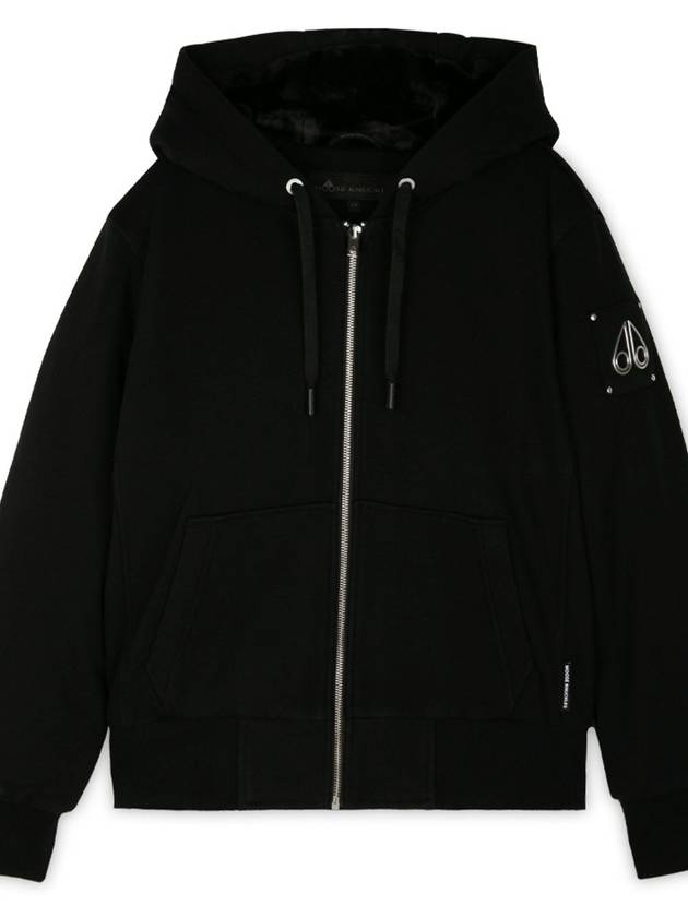 Classic Bunny 2 Zip Up Hoodie Black Lining Black - MOOSE KNUCKLES - BALAAN 3