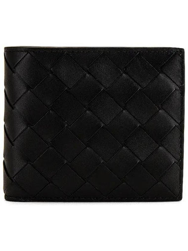 Intrecciato Bifold Bifold Wallet Black - BOTTEGA VENETA - BALAAN 1