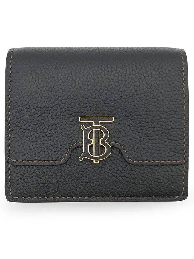 TB Grainy Leather Half Wallet Black - BURBERRY - BALAAN 3