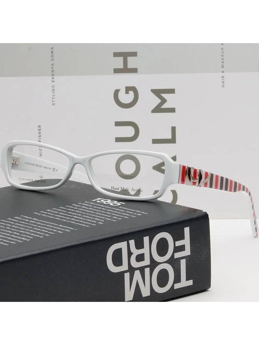 Glasses frame AMQ4161 R2Y small glasses white horn rim - ALEXANDER MCQUEEN - BALAAN 2