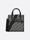 Safari North South Oblique Jacquard Tote Bag Black Beige - DIOR - BALAAN 2