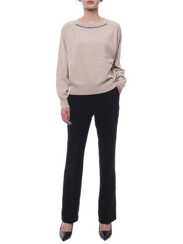 Monilli Cashmere Knit Top Beige - BRUNELLO CUCINELLI - BALAAN 4