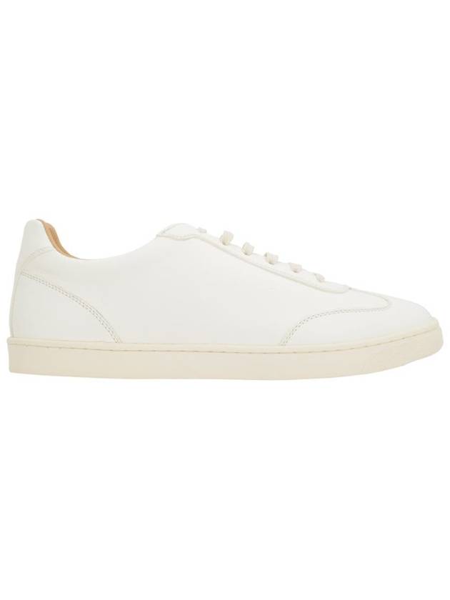 Grain Leather Low Top Sneakers White - BRUNELLO CUCINELLI - BALAAN 3