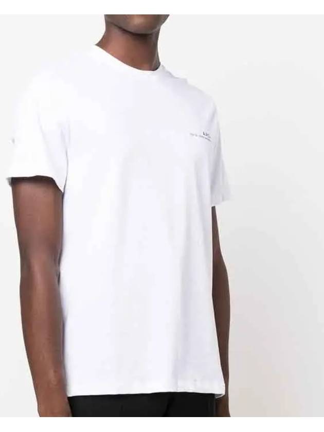 Men's Item Logo Cotton Short Sleeve T-Shirt White - A.P.C. - BALAAN 4