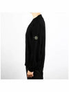 Compass Badge Wool Cardigan Black - STONE ISLAND - BALAAN 4