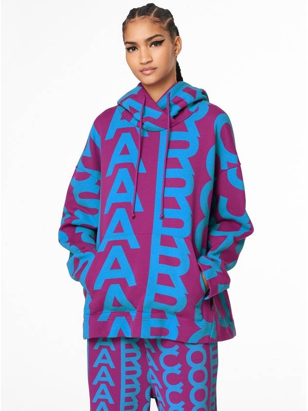 Monogram Oversized Hoodie_Purple/Blue (C632P02PF22-566) - MARC JACOBS - BALAAN 4