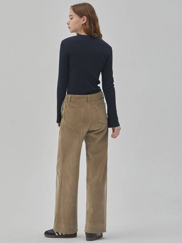 Corduroy Straight Pants Brown - RYUL+WAI: - BALAAN 4