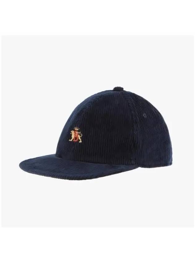 embroided logo corduroy ball cap navy - BARACUTA - BALAAN 4