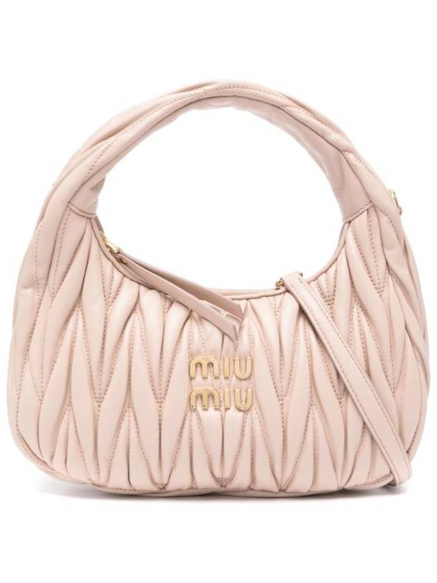 Wander Materasse Nappa Leather Mini Hobo Tote Bag Nude Pink - MIU MIU - BALAAN 1