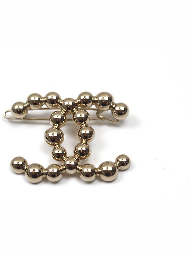 COCO logo gold ball decoration hairpin metal brooch - CHANEL - BALAAN 2