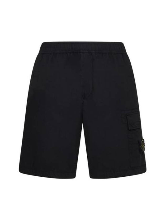 Compass Badge Bermuda Shorts Black - STONE ISLAND - BALAAN 1