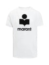 Karman Logo Print Linen Short Sleeve T-Shirt White - ISABEL MARANT - BALAAN 3