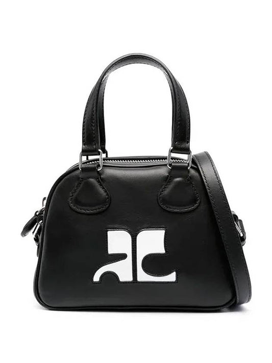 Mini Leather Bowling Cross Bag Black - COURREGES - BALAAN 2