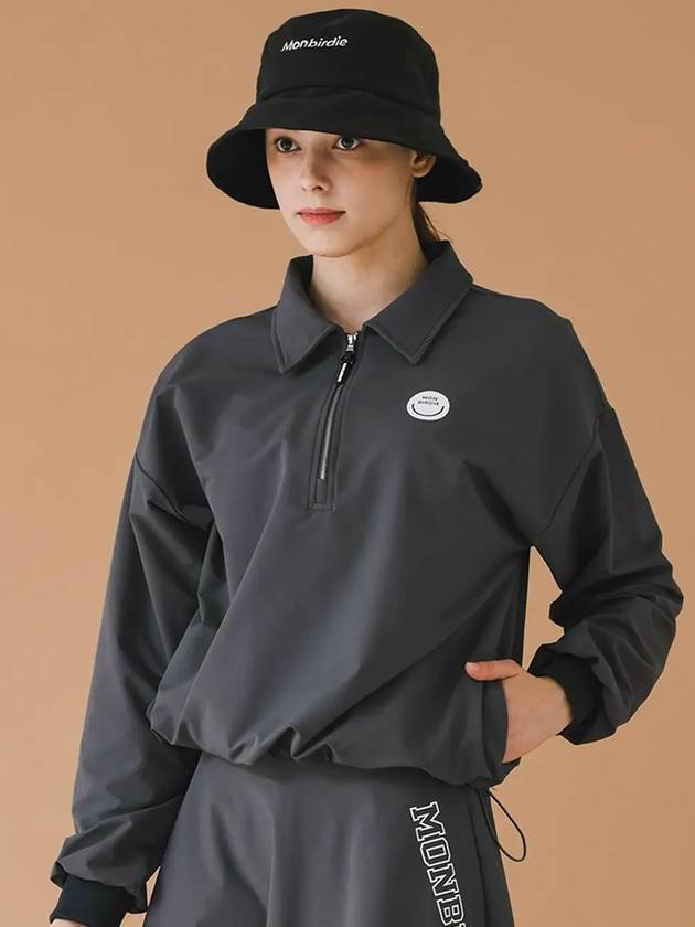 Windproof nylon long sleeve anorak D GREY - MONBIRDIE GOLF - BALAAN 7