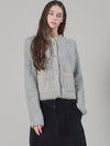 Tweed round cardigan light blue - MITTE - BALAAN 6