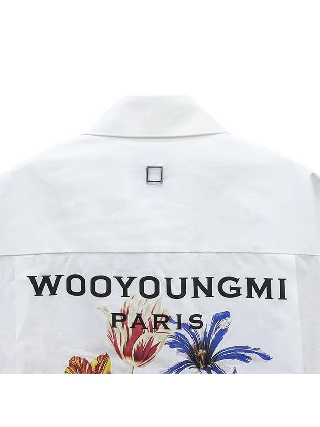 Flower Cotton Long Sleeve Shirt White - WOOYOUNGMI - BALAAN 3