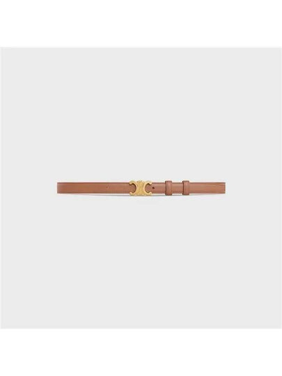 Women's Small Triomphe Smooth Calfskin Belt Brown - CELINE - BALAAN 2