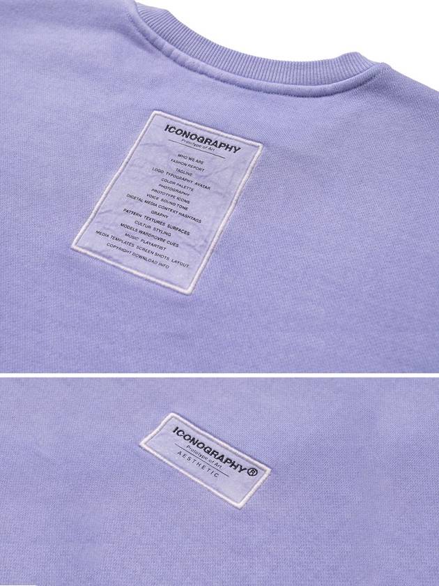 Pigment Heavy Cotton Label Art Sweatshirt Purple - ICONOGRAPHY - BALAAN 8