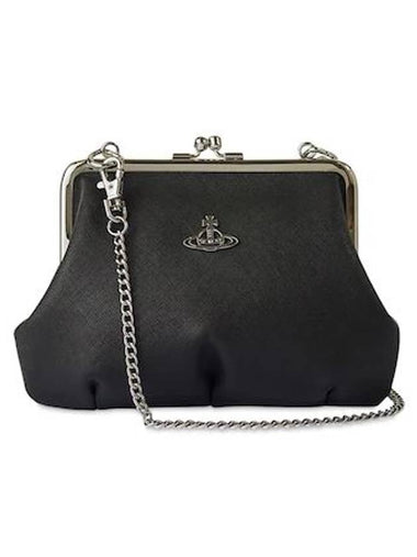 GRANNY Artificial Leather Top Handle Bag Black - VIVIENNE WESTWOOD - BALAAN 1