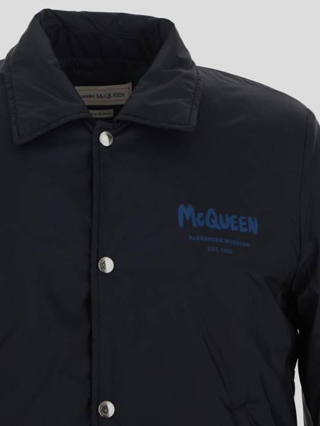 Logo Print Casual Jacket Blue - ALEXANDER MCQUEEN - BALAAN 2