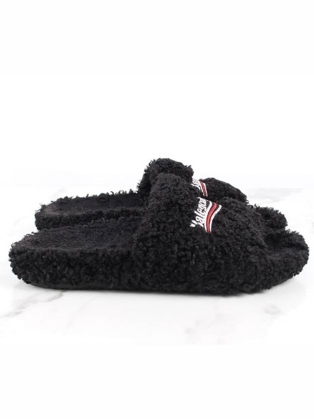 Wave logo furry slide 40 255 260 - BALENCIAGA - BALAAN 7