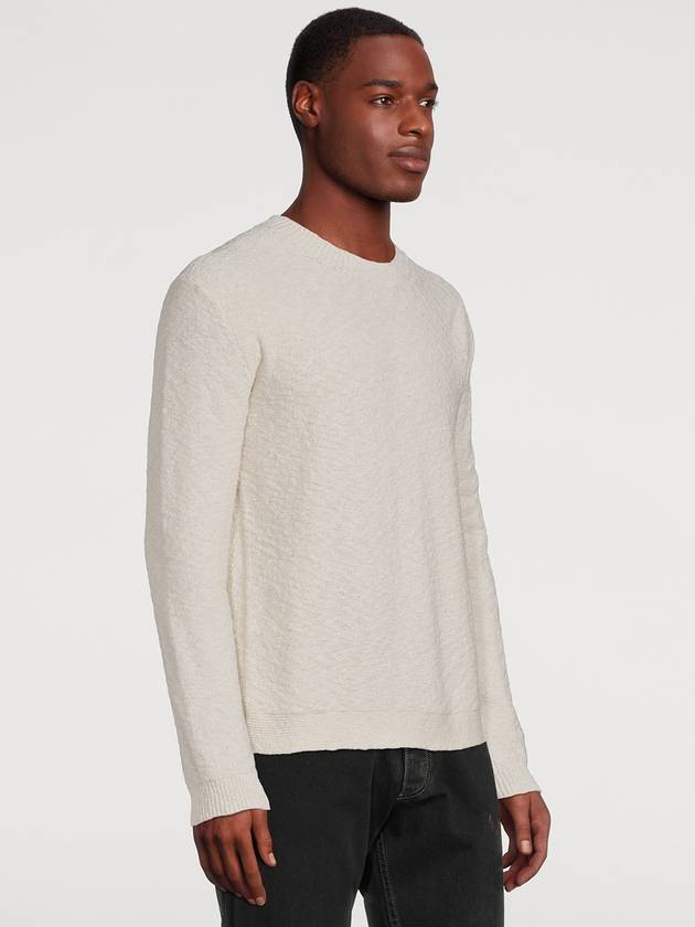 Back Stitch Crew Neck Knit Top Cream - MAISON MARGIELA - BALAAN 4