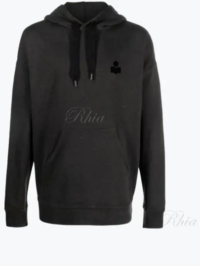 Malek Logo Hoodie Faded Black - ISABEL MARANT - BALAAN 2