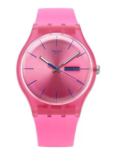 Watch SUOP700 NEW GENT PINK REBEL Urethane Watch - SWATCH - BALAAN 1