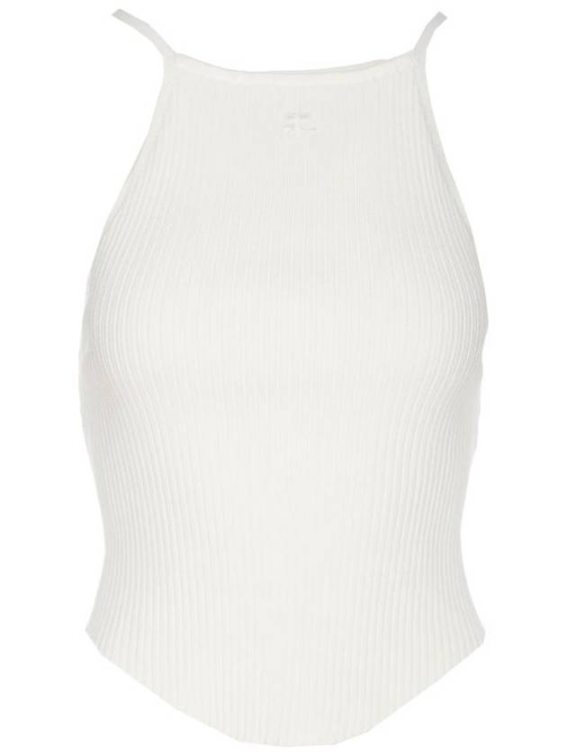 Holistic Ribbed Knit Sleeveless White - COURREGES - BALAAN 1