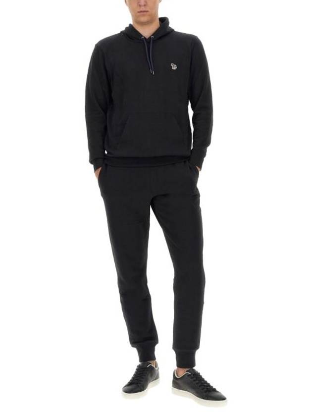 Zebra Patch Cotton Hoodie Black - PAUL SMITH - BALAAN 5