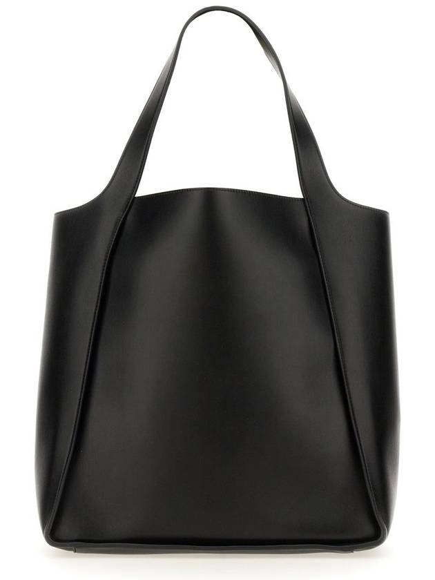 Perforated Logo Open Top Tote Bag Black - STELLA MCCARTNEY - BALAAN 3