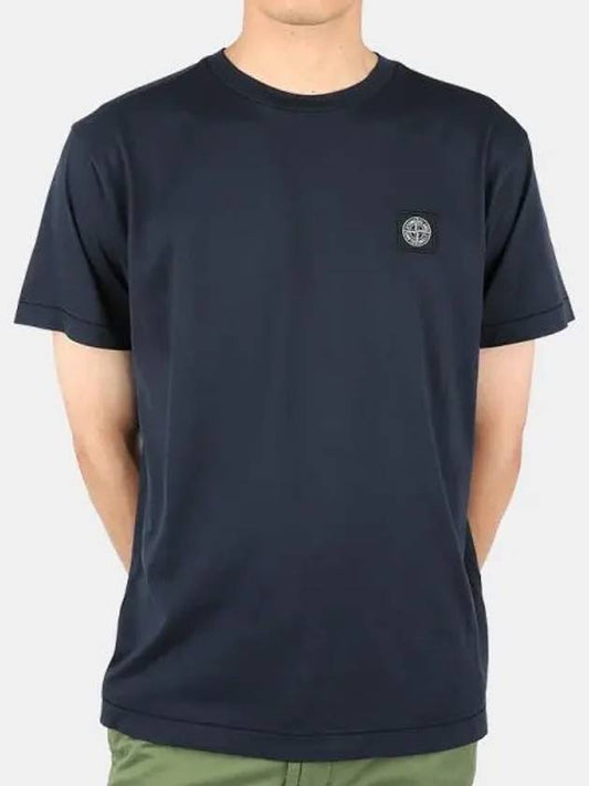 Wappen Logo Patch Short Sleeve T-Shirt Navy - STONE ISLAND - BALAAN 2