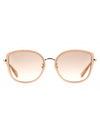 Eyewear Cat's Eye Acetate Sunglasses Gold Pink - GUCCI - BALAAN.