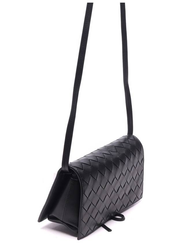 Intrecciato Mini Cross Bag Black - BOTTEGA VENETA - BALAAN 4