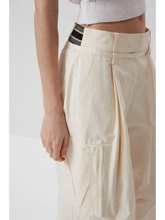 Back banding cargo pants CREAM - REAL ME ANOTHER ME - BALAAN 2